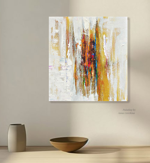 Золотая абстракция. Живопись, масло. Художник Анна Гречина.