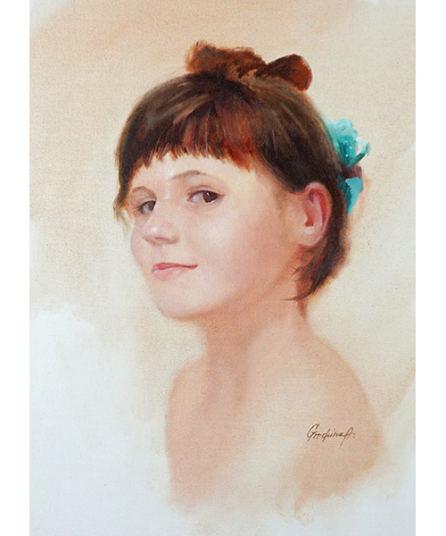 "Барышня". Живопись, холст, масло. Художник Гречина Анна.