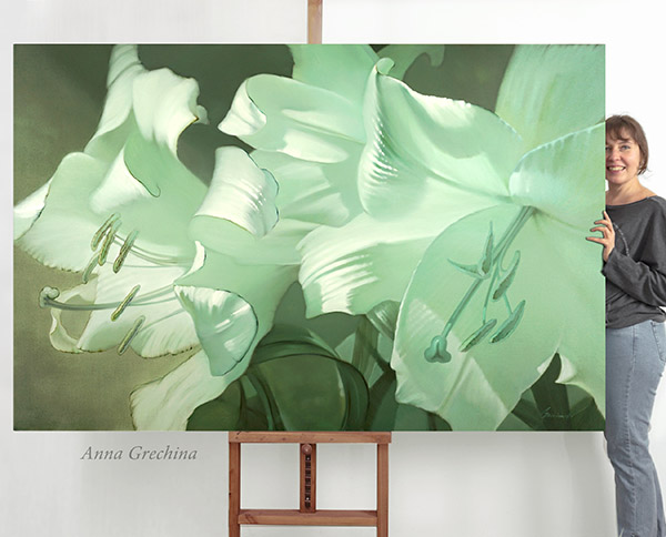 Картина Лилии "Белый шелест". Художник Гречина Анна. Живопись, масло.