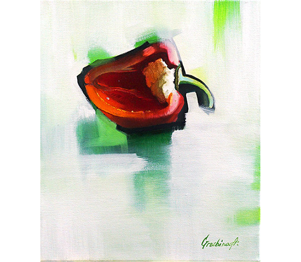 Картина "Свежий перец". Художник Гречина Анна, живопись, масло.