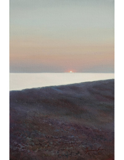 Картина Море, закат, Должанка. Живопись, масло. Художник Анна Гречина.