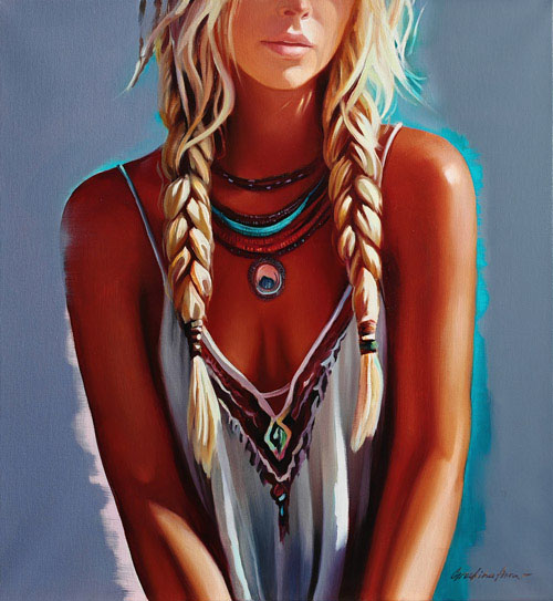 Марья искусница. Художник Анна Гречина. Живопись, масло.