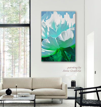 Картина Пионы "Майский дождь". Художник Гречина Анна. Живопись, масло.