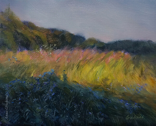 Пейзаж "Травы". Художник Гречина Анна