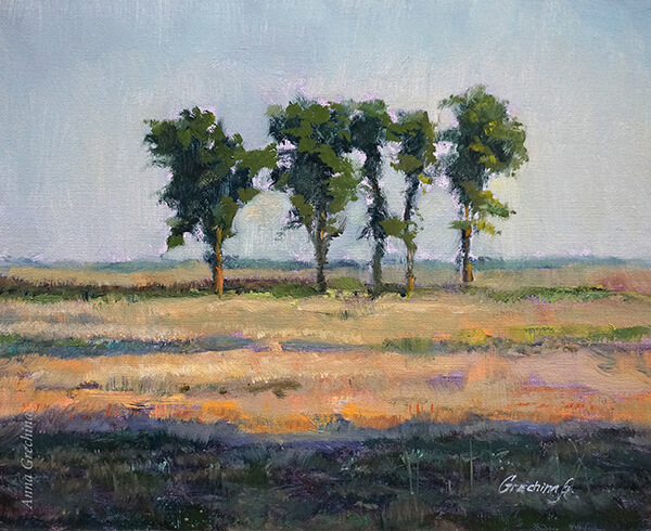 "Украина, август". Пейзаж. Художник Гречина Анна.